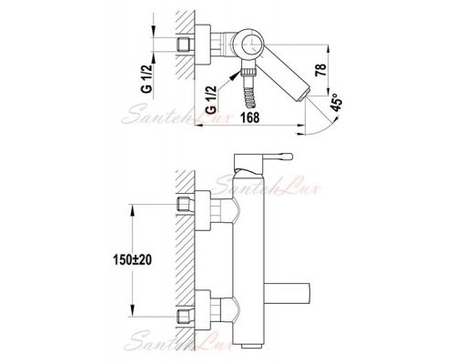 221210200 Teka ALAIOR XL Смеситель для ванны без душ. набора
