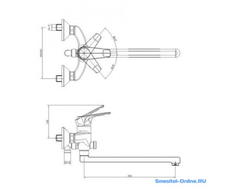 461210250 Teka MT PLUS Смеситель для ванна\умывальника без душевого набора
