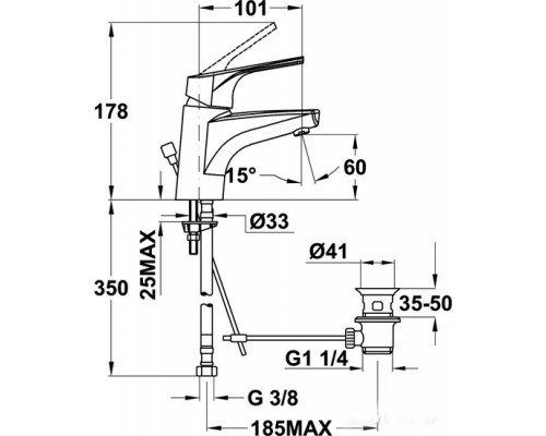 Смеситель для раковины TEKA MT Plus 46.346.02.10