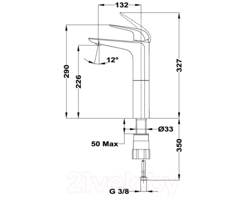 Смеситель для чаши, умывальника TEKA Itaca XL 673660200