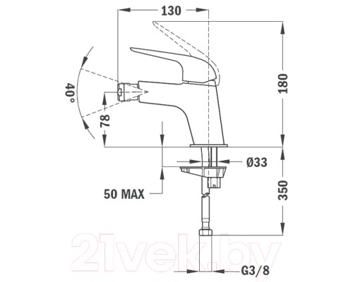 676260200 Teka ITACA Смеситель для биде без донного клапана, хром