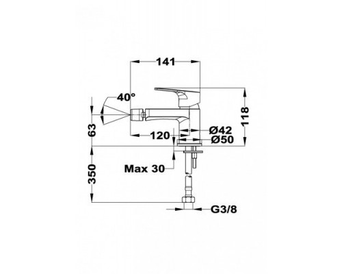 Смеситель для биде TEKA MANACOR 846261200