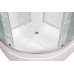 Душевая кабина AvaCan EM2710LED+GM AVA 100x100 с LED и гидромассажем, стекла с узором, профиль хром