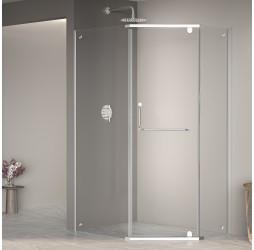 Душевой уголок, трапеция RGW PA-091 прозрачное cтекло цвет профиля 6 мм 35089102-11