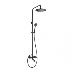 Deante Cascada Temisto Nero Душевая колонна со смесителем для ванны, черный