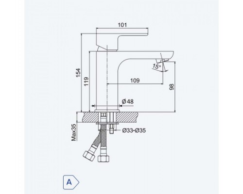 Смеситель для раковины Coral 194 010 0NS Night Sky