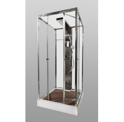 Душевая кабина Avacan Z111MT AVA 100x100 стекла прозрачные/матовые, профиль хром