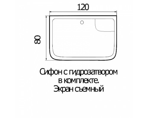 Душевой поддон Wemor 120*80*50 10000002325 Прямоугольная