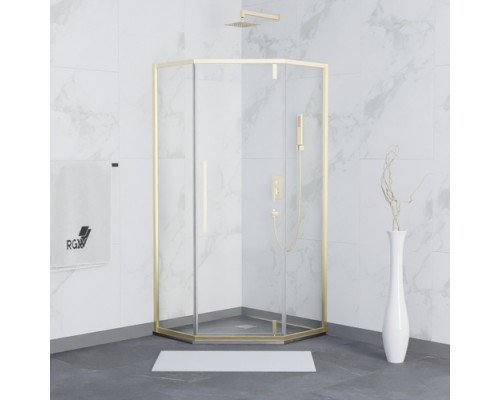 Душевой уголок, трапеция RGW SV-81-G прозрачное cтекло цвет профиля 6 мм 32328199-16