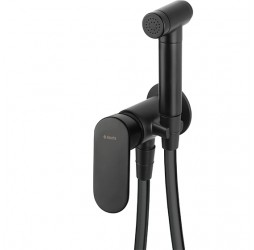 Deante Alpinia Nero Смеситель скрытого монтажа с гигиеническим душем, черный