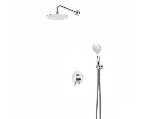 Душевой набор, скрытого монтажа, с душевой лейкой из нержавеющей стали UltraThin (Ультра тонкая) Ø250 мм Lusitano 107 760 8ST Satinox