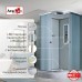 Душевая кабина AvaCan D2010LED AVA 100x100 LED, стекла матовые, профиль хром