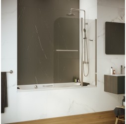 Шторка для ванны RGW Screens SC-12 100 см прозрачное стекло, профиль хром
