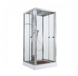 Душевая кабина Avacan Z1910 AVA 100x100 стандарт, стекла прозрачные, профиль хром