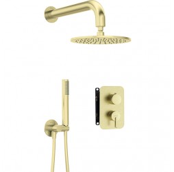 Deante Silia Gold BR Душевая система скрытого монтажа, браш. золото