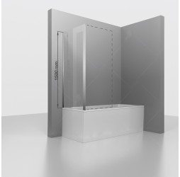 Боковую стенку дверь  RGW Z-052 прозрачное cтекло цвет профиля 6 мм 35225208-11