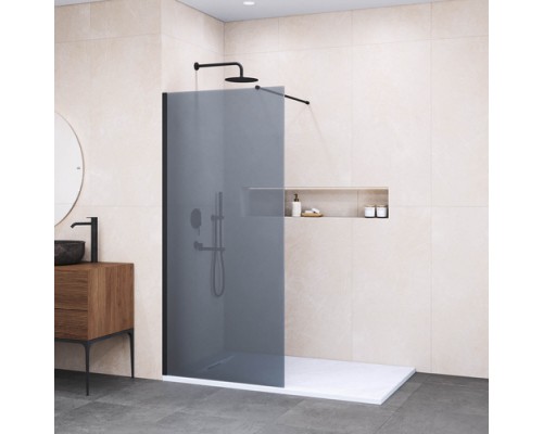 Душевой уголок RGW Walk In WA-010 B 120x195 стекла тонированные, профиль черный