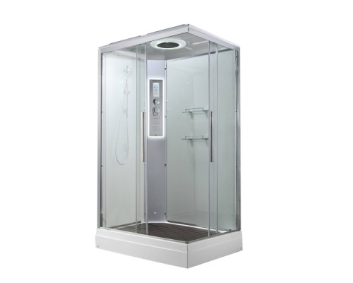 Душевая кабина AvaCan K2011LED AVA 110x90 LED, стекла прозрачные, профиль хром