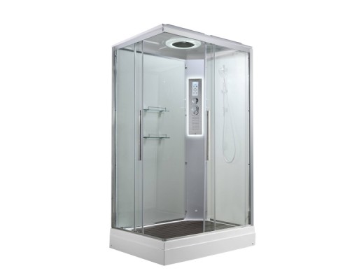 Душевая кабина AvaCan K2011LED AVA 110x90 LED, стекла прозрачные, профиль хром