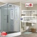 Душевая кабина AvaCan K2011LED AVA 110x90 LED, стекла прозрачные, профиль хром