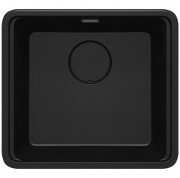 Deante Momi черный - мойка 1 чаша подвесная, 500*450*230 мм + сифон Space Saver Nero