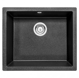Deante Corda Flush графитовый металлик - мойка 1 чаша, 550*460*190 мм + сифон SPACE SAVER