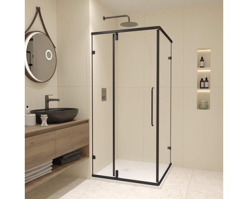 Душевой уголок RGW Classic CL-35-B 72093599-14, 90 х 90 см, стекло прозрачное, профиль черный