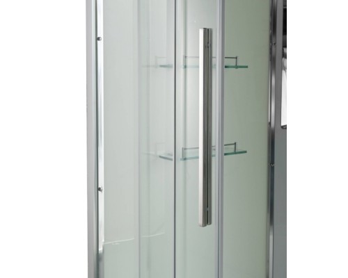Душевая кабина AvaCan EM5080NT AVA 80x80 без крыши, стекла прозрачные, профиль хром