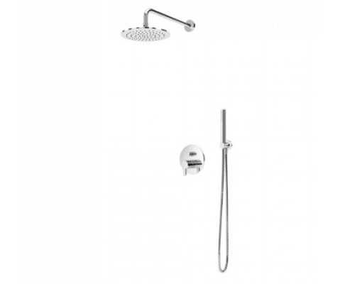 Душевой набор, скрытого монтажа, с латунной душевой лейкой Ø250 мм и ручным душем Elo ручка тип 2 Leaf 167 722 2CR Chrome