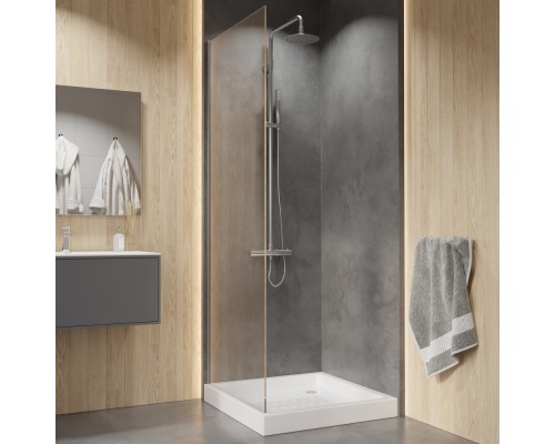 Поддон для душа квадратный керамический RGW CR белый Керамические cерия CER (80*80*100) 19170188-01