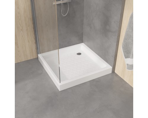 Поддон для душа квадратный керамический RGW CR белый Керамические cерия CER (80*80*100) 19170188-01