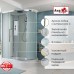 Душевая кабина Avacan EM3812L AVA 120x80 левая, стандарт, стекла матовые, профиль хром