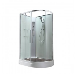Душевая кабина Avacan EM2912LNT AVA 120x90 левая, без крыши, стекла прозрачные, профиль хром