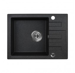 Deante Lima графитовый - мойка 1 чаша с крылом, 580*440*150 мм + сифон