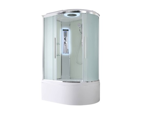 Душевая кабина AvaCan EM5912LLED AVA 120x90 левая, LED, стекла матовые, профиль хром