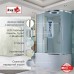 Душевая кабина AvaCan EM5912LLED AVA 120x90 левая, LED, стекла матовые, профиль хром