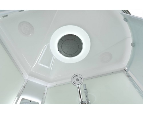 Душевая кабина AvaCan EM5912LLED AVA 120x90 левая, LED, стекла матовые, профиль хром