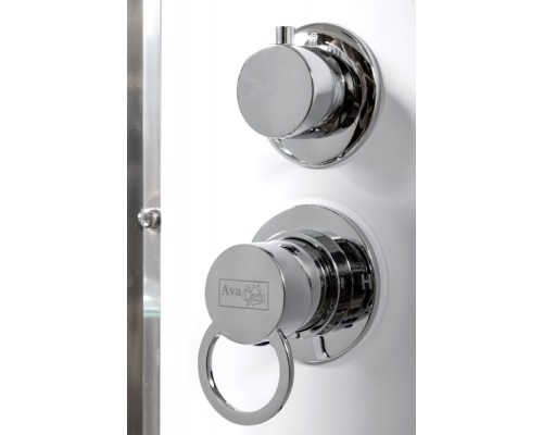 Душевая кабина AvaCan EM5011NGM AVA 110x110 б/к, с гидромассажем, стекла с узором, профиль хром