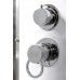 Душевая кабина AvaCan EM5011NGM AVA 110x110 б/к, с гидромассажем, стекла с узором, профиль хром