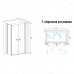 Душевой уголок RGW PA-37 (PA-04 + Z-050-1+держ.) прозрачное cтекло цвет профиля 5 мм 04083