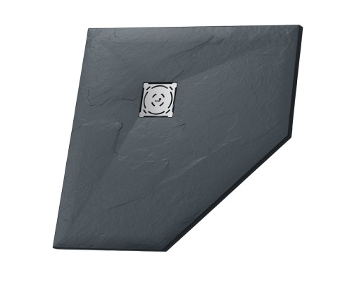 Душевой поддон трапеция RGW ST/T-G графит \ серый искусственный камень cерия Stone Tray (90*90*2,5) 16155099-02