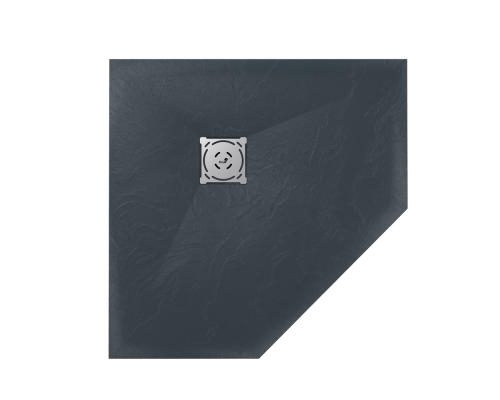 Душевой поддон трапеция RGW ST/T-G графит \ серый искусственный камень cерия Stone Tray (90*90*2,5) 16155099-02