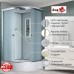 Душевая кабина AvaCan D3010LED AVA 100x100 LED, стекла матовые, профиль хром