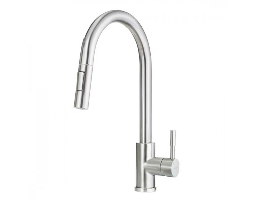 Deante Lima Смеситель для мойки с выдвижным изливом, стальной