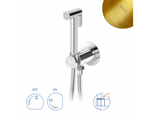 Гигиенический душ Bruma, угол открытия 180 °. Ручной душ из латуни - EloR 145 110 3SR Sunrise