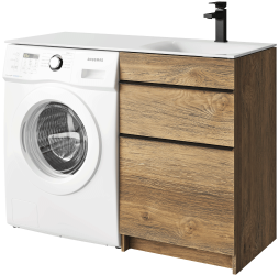 aqwella Тумба под умывальник 115x50 Terra Прямоугольная цвет дерево тёмное TER01052NDB+FOR.11.04.D-R