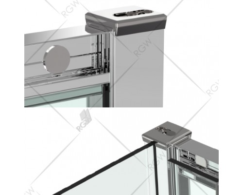 Душевой уголок, прямоугольный RGW CL-44 прозрачное стекло 5 мм цвет проф. хром 80*120*185 32094482-11