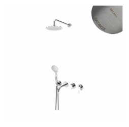Душевой набор, скрытого монтажа, душевой лейкой Ø250 мм и наливом на ванну Lusitano 107 312 1ST Satinox