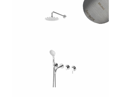 Душевой набор, скрытого монтажа, душевой лейкой Ø250 мм и наливом на ванну Lusitano 107 312 1ST Satinox