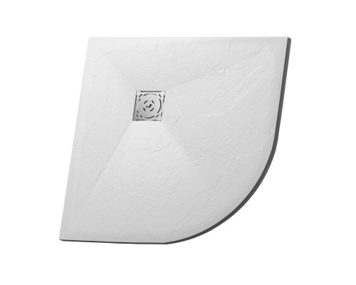Душевой поддон полукруглый RGW ST/R-W белый искусственный камень cерия Stone Tray (90*90*2,5) 16153099-01